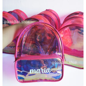 Mochila Holográfica Cristal Colorido 20x25cm